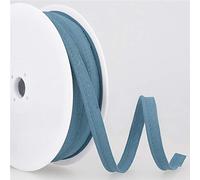 Flanged 10mm wide piping cord 2 mm 100% Cotton bias binding cut - Per Metre - denim blue