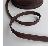 flanged 2mm Insert Piping Cord Poly Cotton Fabric Covered bias Cut - Sold by the Metre - Many Colours (Dark Brown)