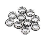 Flanged Ball Bearings,10Pcs MF106ZZ Stainless Steel Mini Metal Shielded 6x10x3mm With High Rotation Speed, Low Noise and High Precision