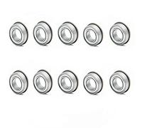 Flanged Ball Bearings Iron Shield F682ZZ Flanged High Speed Ball Bearings Bearing Steel Bearing Flanged Deep Groove Ball Bearing 2x5x2.3x6.1mm 10pcs
