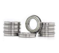 Flanged Bearings F6802ZZ Flange Bearing 15x24x5mm 10Pcs Double Shielded Deep Groove Flanged F6802 Z ZZ Ball Bearings F6802-2Z F6802Z Industrial Products