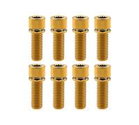 Flanged Button Head Screw Allen Bolt Pack Of 8 M7x(20-25) mm Multicolor Hex Socket Button Head Cap Screws For Bicycle Stem(Onecolor,M7 20mm)