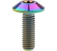 Flanged Button Head Screw Allen Bolt Titanium Hex Button Head Screws For Cycle Parts Multicolor M5 (12-15) mm Pack Of 8(Rainbow,M5X15mm 4Pcs)