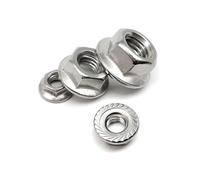 Flanged Insert Nylon Self Locking, 2/10/20Pcs M3-M12 DIN6923 A4-316 Stainless Steel Hex Head Serrated Spinlock Flange Nut(20pcs M3)