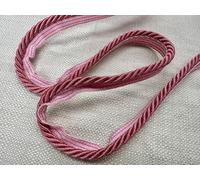 Flanged Piping Cord Twisted Rope Trim Home Decor - Pillow Cushion Curtains Edge Trimming Upholstery - 7mm Wide - Any Length - Salmon Pink - Sold by The Metre