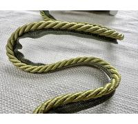 Flanged Piping Cord Twisted Rope Trim Home Decor - Pillow Cushion Curtains Edge Trimming Upholstery - 7mm Wide - Any Length - Pistachio Green - Sold by The Metre