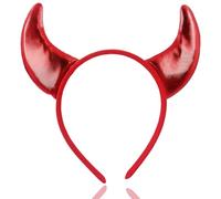 Flankor Red Devil Horns Headband Halloween Headband Devil Accessories Halloween Fancy Dress Cosplay Hairband