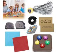 Flanliy Squid 2 Gonggi Korean Game, Classic Hand Eye Coordination Fun Gonggi Game, Gonggi Jack Stone Traditional Korean Game Set, for Children and Adults