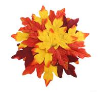 Flannel Autumn Leaf Placemats for Festive Holiday Table Decor Orange | Soft Flannel Fabric, Realistic Autumn Design, Protection, 30-37cm Sizes, for ideal For Thanksgiving Dinner Parties