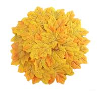 Flannel Autumn Leaf Placemats for Festive Holiday Table Decor Orange | Soft Flannel Fabric, Realistic Autumn Design, Protection, 30-37cm Sizes, for ideal For Thanksgiving Dinner Parties