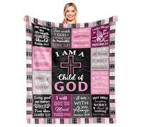 Flannel Blanket Christian Gifts for Women, Get Well Soon Gifts for Her, Inspirational Gifts for Women, Friendship Gifts for Friend, 50"x60"