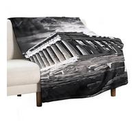 Flannel Blanket Ruins Of A Temple Parthenon Acropolis Athens Greece Fleece Blanket Soft Comfortable Bedspread, For Indoors, Kids, Sofa, 100x125cm
