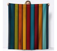 Flannel Blanket Wood Wall Texture Background Warm Soft Cosy Flannel Sherpa Blankets, Multicoloured Fleece Throw Plush Blanket, for Adults Sofa Bed Couch Blankets 180 x 220 cm