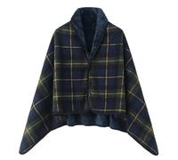 Flannel Cape Poncho Blanket for Women Wrap Yourself in Warmth and Elegance Wearable Blanket Polyester Soft Fleece Button Bed Jacket Thickened Plush Home Wear