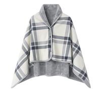 Flannel Cape Poncho Blanket for Women Wrap Yourself in Warmth and Elegance Wearable Blanket Polyester Soft Fleece Button Bed Jacket Thickened Plush Home Wear