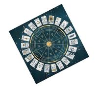 Flannel Casting Cloth - 50.8 x 50.8 cm Large Layout Mat with Four Corners, Crystal Grid with Rune Stones, Wrinkle Free Travel Altar Pad for Pagan Rituals, Machine Washable Holy Space, Asatr