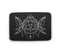 Flannel Doormat Celestial Moon Phases Triquetra Mat,Gothic Doormat,Witch Home Decor,Witch Doormat,Moon Phases Mat,Home Decor,Welcome Mat,Indoor Doormat,Front Back Door Mat 24x16 Inch