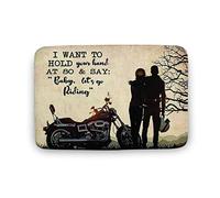 Flannel Doormat Motorcycles,I Want to Hold Your Hand at 80 & Say Baby Let's Go Riding Home Decor Welcome Mat Outdoor Mat Home Doormat,Indoor Doormat,Front Back Door Mat 36x24 Inch