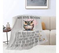 Flannel Fleece Blanket Cute Owl Funny Owl Five Modes Decor Super Cozy Plush Lightweight Soft Plush Gifts for Girls Boys Kids Women Men Teenager ofa Bed Couch Blankets