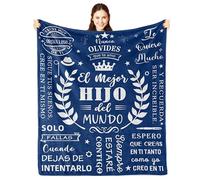 Flannel Fleece Blanket Regalo para Mi Hijo Gifts on in Spanish Regalo de Cumpleaños/Graduación para Hijo Manta para Hijo de Mama Papa el Dia Del Padre Fathers Blankets