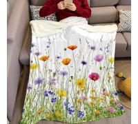 Flannel Fleece Blanket Violet 3D Printed Flannel Fluffy Soft Lightweight Throw Blanket 70 x 100 cm Office Sofa Settees Couch Chair Bed Kids Adults, Purple