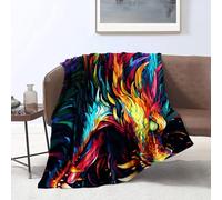 Flannel Fleece Blankets ,Stunning colorful dragon roar Print Blanket,Super Soft Lightweight Blanket Winter Warm Bed Blanket ,for All Season & Best Gift for Family and Friend。Size: 130x150cm