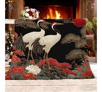 Flannel Fleece Double 150x200cm Animal White Crane Warm Blankets Blanket Soft Fluffy Easy Care Ma Black Throw Blanket For Chair Bed Dorm Bedroom Home Women Man