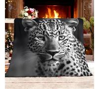 Flannel Fleece Single 130x150cm Animal Cheetah Pattern Warm Blankets Blanket Soft Fluffy Easy Care Ma Dark Throw Blanket For Chair Bed Dorm Bedroom Home Women Man