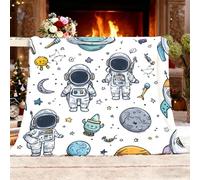 Flannel Fleece Super King 180x220cm Cartoon Starry Sky Theme Warm Blankets Blanket Soft Fluffy Easy Care Ma White Throw Blanket For Chair Bed Dorm Bedroom Home Women Man