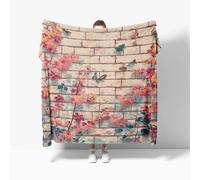 Flannel Fleece Throw Blanket king Size 180x200cm, Lightweight Cozy Plush Bedspreads Blankets for Bed Couch, Botanical Butterfly Print Soft Versatile Throw Blanket Gift for Women & Children, Colorful
