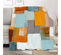 Flannel Fleece Throw Blanket king Size 180x200cm, Modern Creative Design Soft Fluffy Sofa Blanket for Adults Kids, Colorful Warm and Lightweight Bed Blankets for All Season