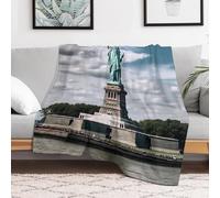 Flannel Fleece Throw Blanket Soft Warm Bedtime Blanket Lightweight & Breathable Custom Office Statue of Liberty in NYC Nap Blankets for Sofa Bed Travel Camping Home Decor 40X50