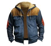Flannel Jacket for Men Men's Flannel Jacket Thermal Jacket for Men Sherpa Jacket Men Jacket for Men Mens Suede Jacket Mens Pullover Mens Coats Winter Sueteres para Hombre para El Frio（2-Blue,Medium）