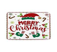 Flannel Mat Christmas Merry Christmas Cartoon S Leg Funny Quotes Snowflake Cute Red Green Winter Floor Mat Soft Durable Bathroom Rugs For Bedroom Patio 40X60Cm