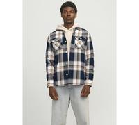 Flannel Overshirt Navy Blue Checked