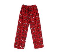 Flannel Pajama Pants Women, Pyjama Bottoms Womens Long Y2K Baggy Anime Cartoon Kawaii Super Soft Comfortable Fluffy Casual Pajamas Sleep Pants Autumn Winter Trousers for Christmas