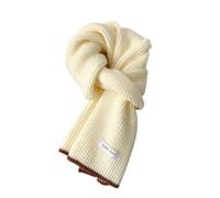 Flannel Scarf Wrap Women Simple Fashion Thermal Shawl Scarf Book How to Tie A Scarf (White, One Size)