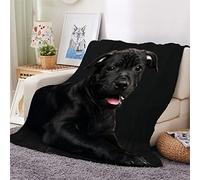 Flannel Sherpa Blanket English Staffordshire Terrier Throw Blanket Animal Dog 3D Printed Soft Blanket for Bed Sofa Couch Baby Kids Adults Girls Boy Blanket Warm Fluffy Lightweight Double 60x80Inch