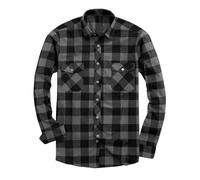 Flannel Shirt Checked Shirt for Men Plaid Shirts Cotton Lumberjack Regular Fit Long Sleeve Casual Plaid Shirts Cotton Button Down Loose-Fit Collared Autumn Winter Tartan Tee UK Size 8 10 12 14 16 18
