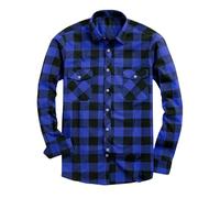 Flannel Shirt Checked Shirt for Men UK Sale Clearance Plaid Shirt Cotton Lumberjack Regular Fit Men's Long Sleeve Casual Tartan Button Down Men Shirts for Work Soft Lightweight Plus Size S-4XL
