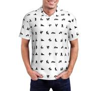 Flannel Shirt Mens 2024 Christmas Polo Long Sleeve Men's Summer Fun Casual Short Sleeved Shirt Top Shirts for Men Adult Long Sleeve (Light Blue, M)