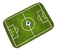 Flannel Soccer Rug Football Carpets Field Ground Floor Mat Washable Anti-Skid for Home Living Room Football Training Mat(60x90cm)