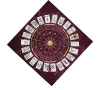 Flannel Tarot Cloth Table, Altar Card Mat, 24x24-Inch Divination Cloth with Soft Quality Fabric, Metaphysical Horoscope Pad with Mystical Design, Tarot Reading Accessory for Astrology and Oracles