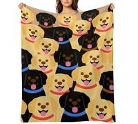 Flannel Throw Blanket 30"x40" - Ultra Soft Plush Blankets for Couch, Bed, Camping - Lightweight Labrador Retriever Dogs Blanket for Women, Men, Gift, Machine Washable