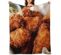 Flannel Throw Blanket 40"x50" - Ultra Soft Plush Blankets for Couch, Bed, Camping - Lightweight Fried Chicken Nuggets Blanket for Women, Men, Gift, Machine Washable
