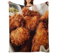 Flannel Throw Blanket 50"x60" - Ultra Soft Plush Blankets for Couch, Bed, Camping - Lightweight Fried Chicken Nuggets Blanket for Women, Men, Gift, Machine Washable