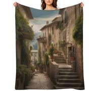 Flannel Throw Blanket 50"x60" - Ultra Soft Plush Blankets for Couch, Bed, Camping - Lightweight Italy Tuscan Blanket for Women, Men, Gift, Machine Washable