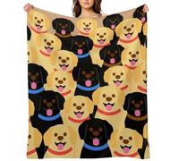 Flannel Throw Blanket 50"x60" - Ultra Soft Plush Blankets for Couch, Bed, Camping - Lightweight Labrador Retriever Dogs Blanket for Women, Men, Gift, Machine Washable