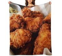 Flannel Throw Blanket 60"x80" - Ultra Soft Plush Blankets for Couch, Bed, Camping - Lightweight Fried Chicken Nuggets Blanket for Women, Men, Gift, Machine Washable