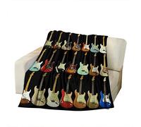 Flannel Throw Blanket 80"x60" Soft Fluffy Fleece Blanket Throw Musical Instrument Guitar Warm and Cozy Cover Blanket Versatile Flannel Blanket Throw for Bed Couch Sofa Office Chairs, Bedroom 150x200cm